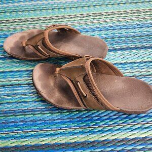 Explore24 Easyspirit Womens Flip Flop Thong Brown Toe Post Slip On Sandal Size 7
